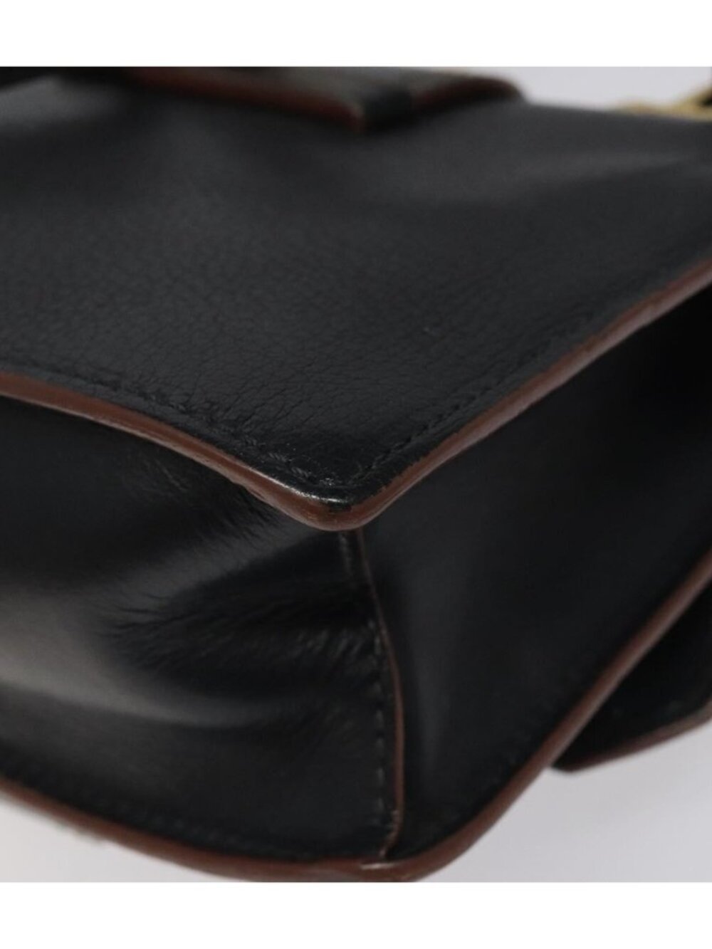 Miu Miu Shoulder Bag Leather Black Gold - Picture 11 of 16